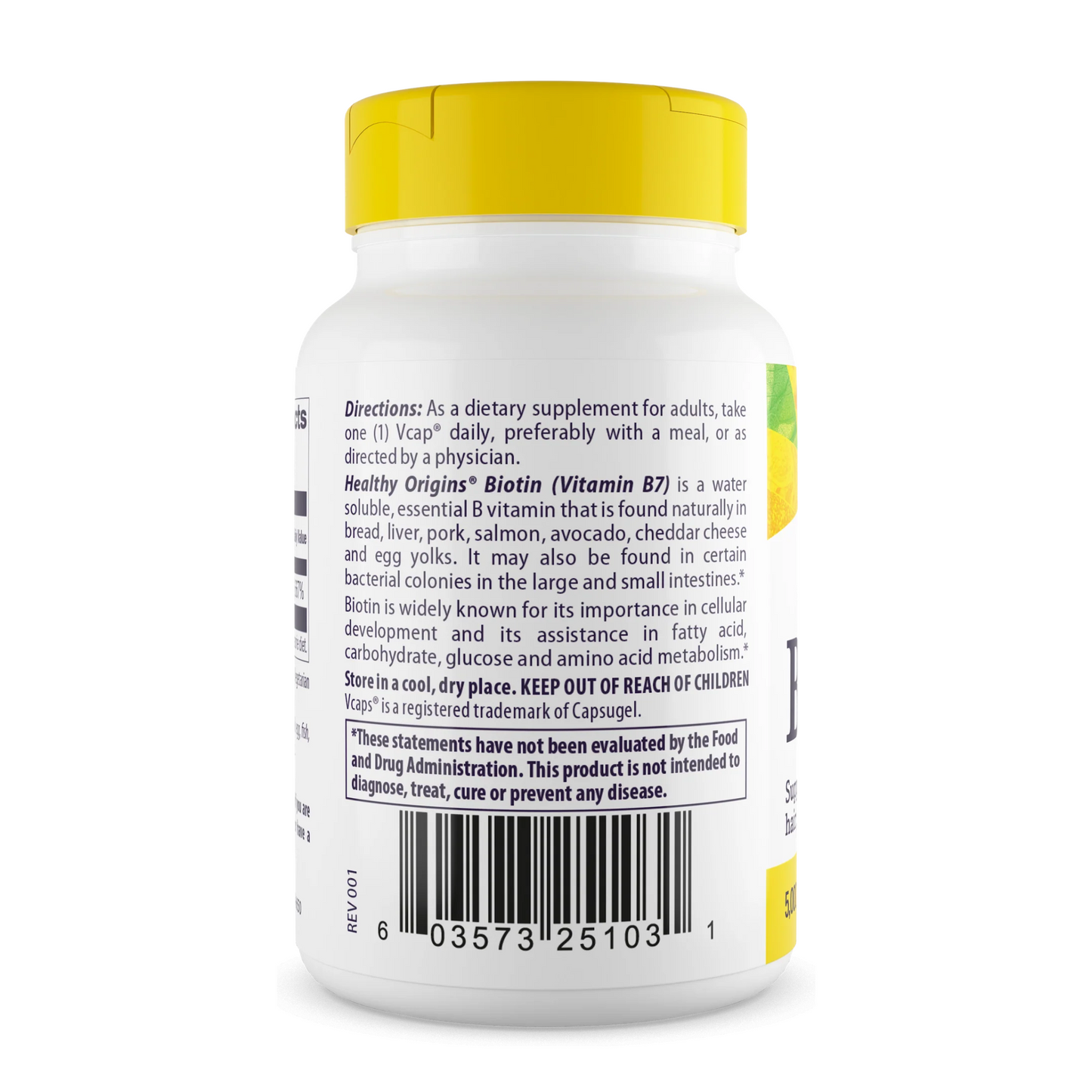 Healthy Origins, Biotin, 5,000 mcg, 60 Vcaps
