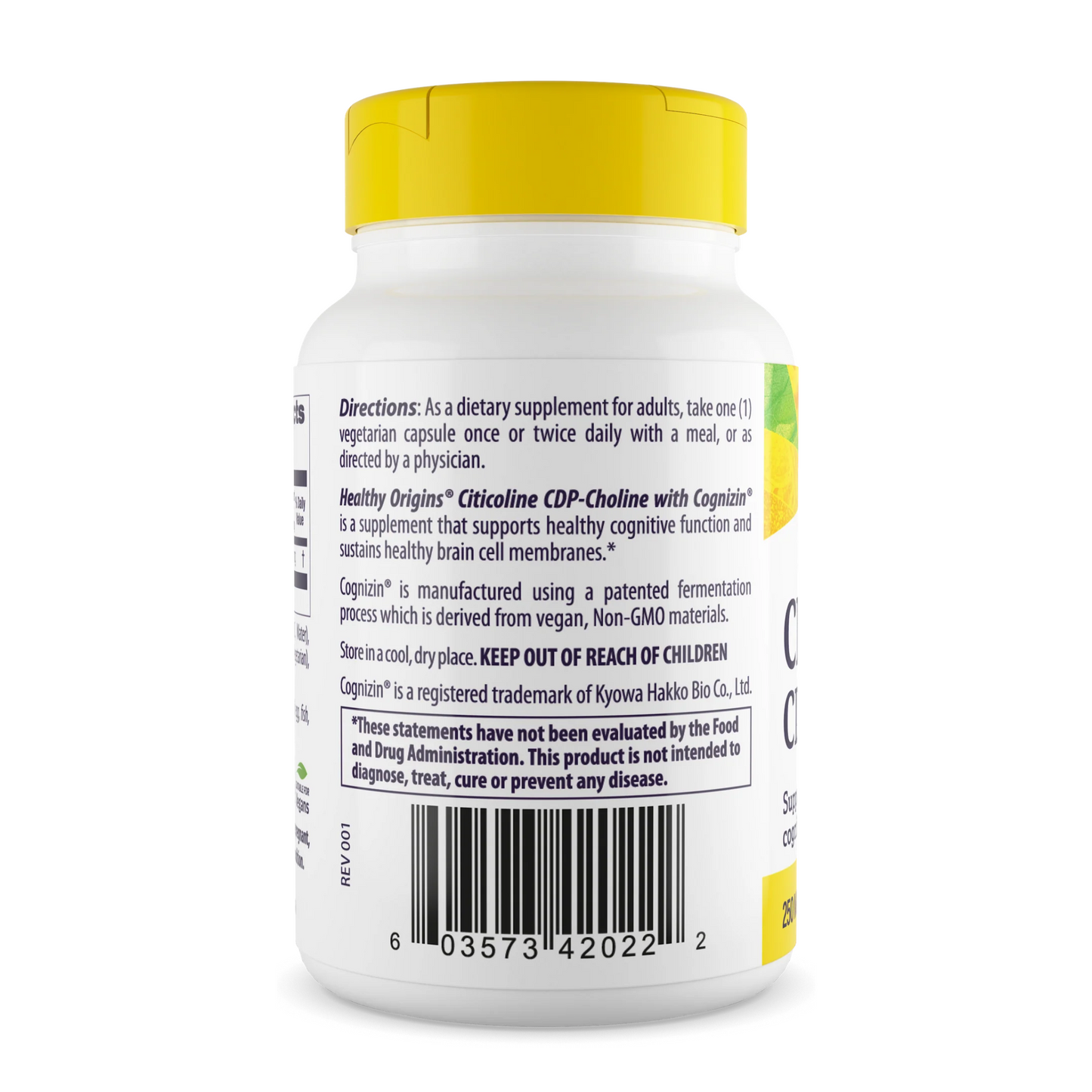 Healthy Origins, Cognizin (Citicoline), 250 mg, 30 Vcaps