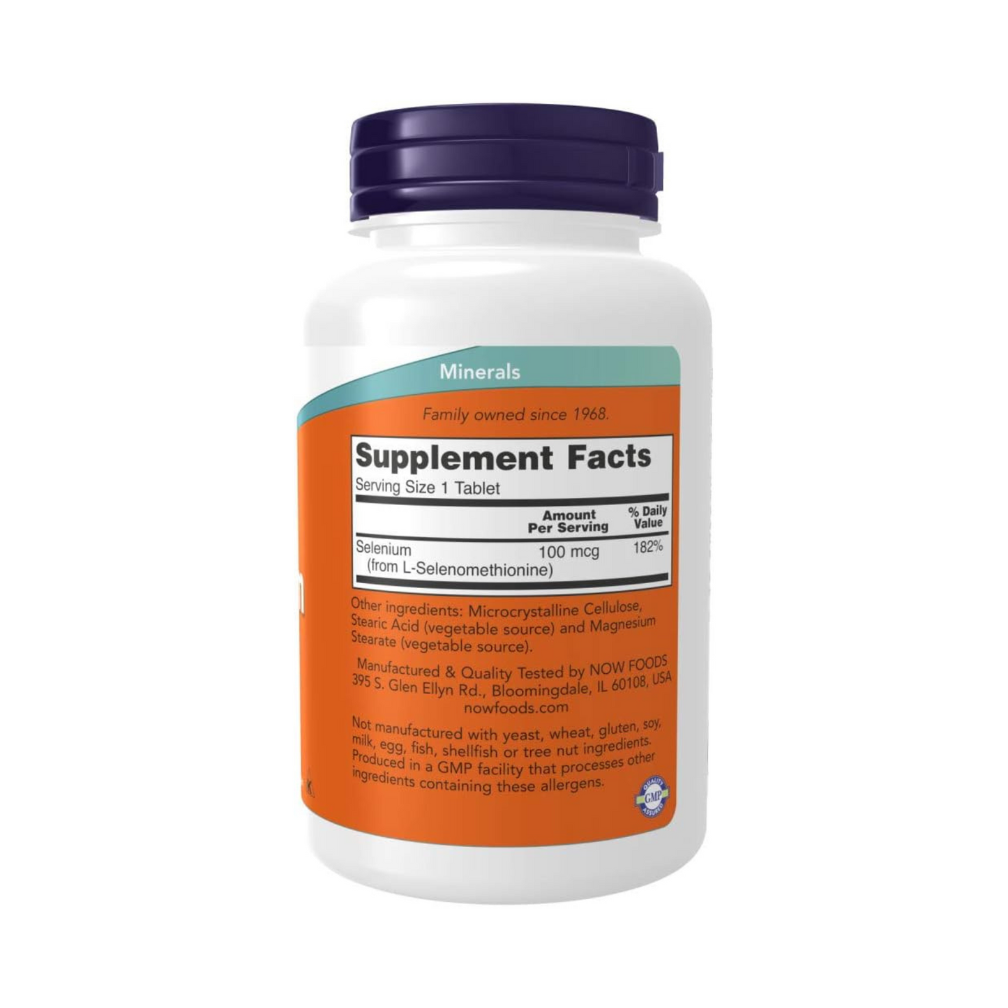 Now Selênio (L-Selenometionina) 100 mcg, Mineral Essencial, 250 Comprimidos