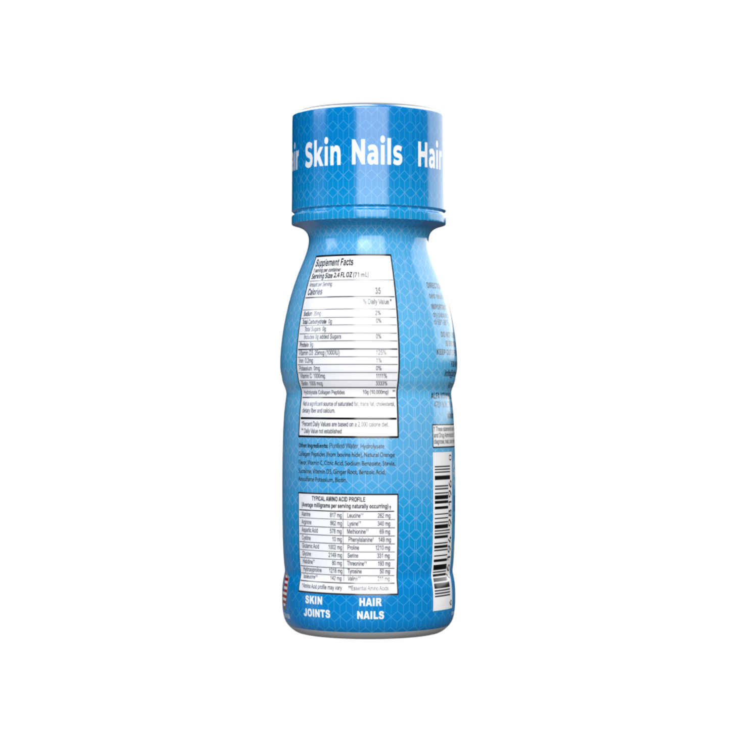 Suplemento Alfa Vitamins Shot de colágeno Skin Glow