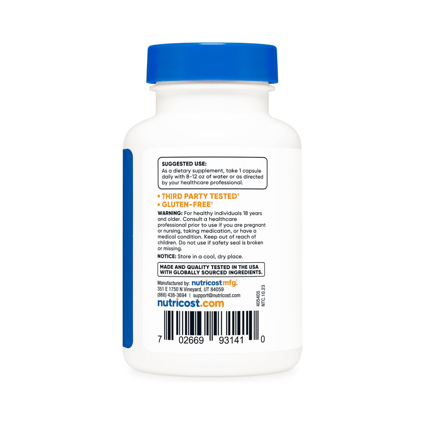 Nutricost CoQ10 200 mg 120 Cápsulas Vegetarianas