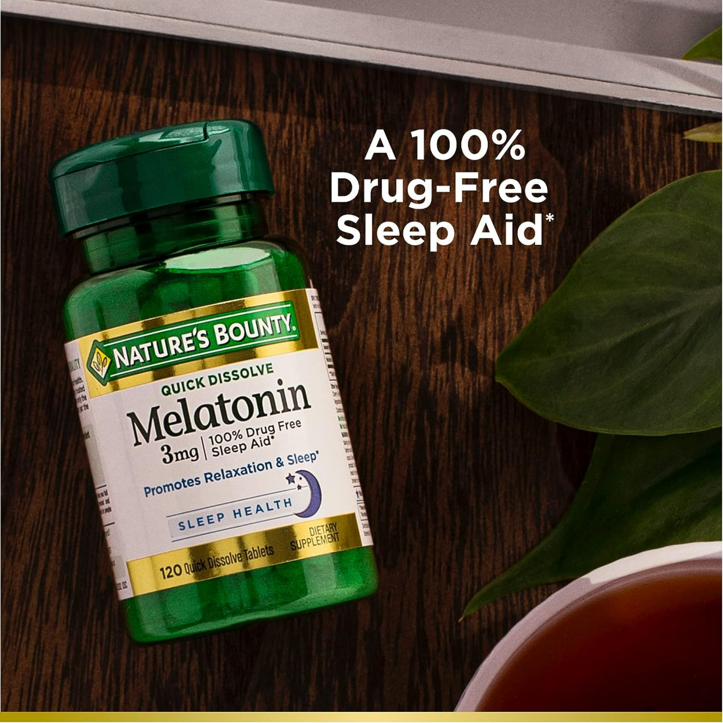 Nature's Bounty, Melatonina, 3 mg - 240 Comprimidos de Rápida Dissolução