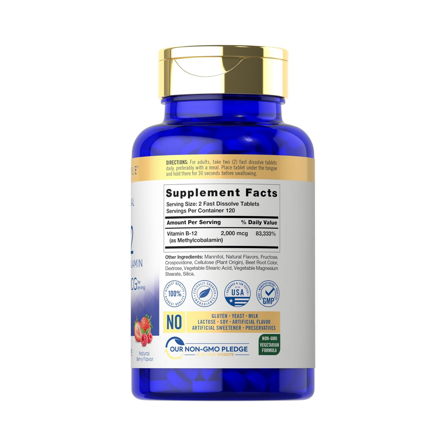Combo 2x Vitamina B12 2000 mcg 240 Comprimidos + 2x Vitamina K2 MK7 100 mcg, 150 Cápsulas