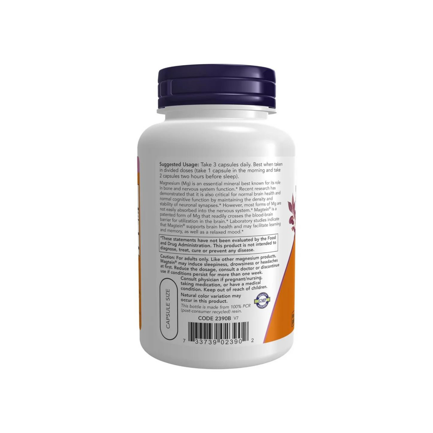 Combo 2 NOW Foods, Magtein, Magnésio L-Treonato, 90 Cápsulas Vegetais