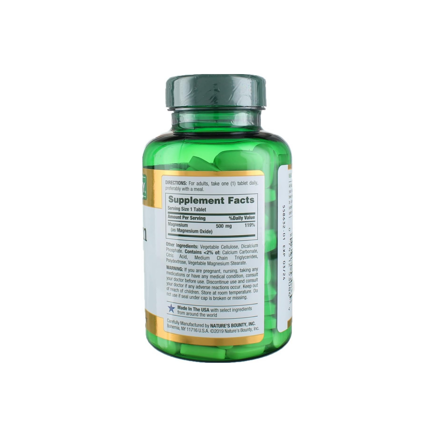 Combo Healthy Origins Vitamina D3 10000 IU, 240 Softgels + Nature's Bounty Magnésio 500 mg, 200 Cápsulas