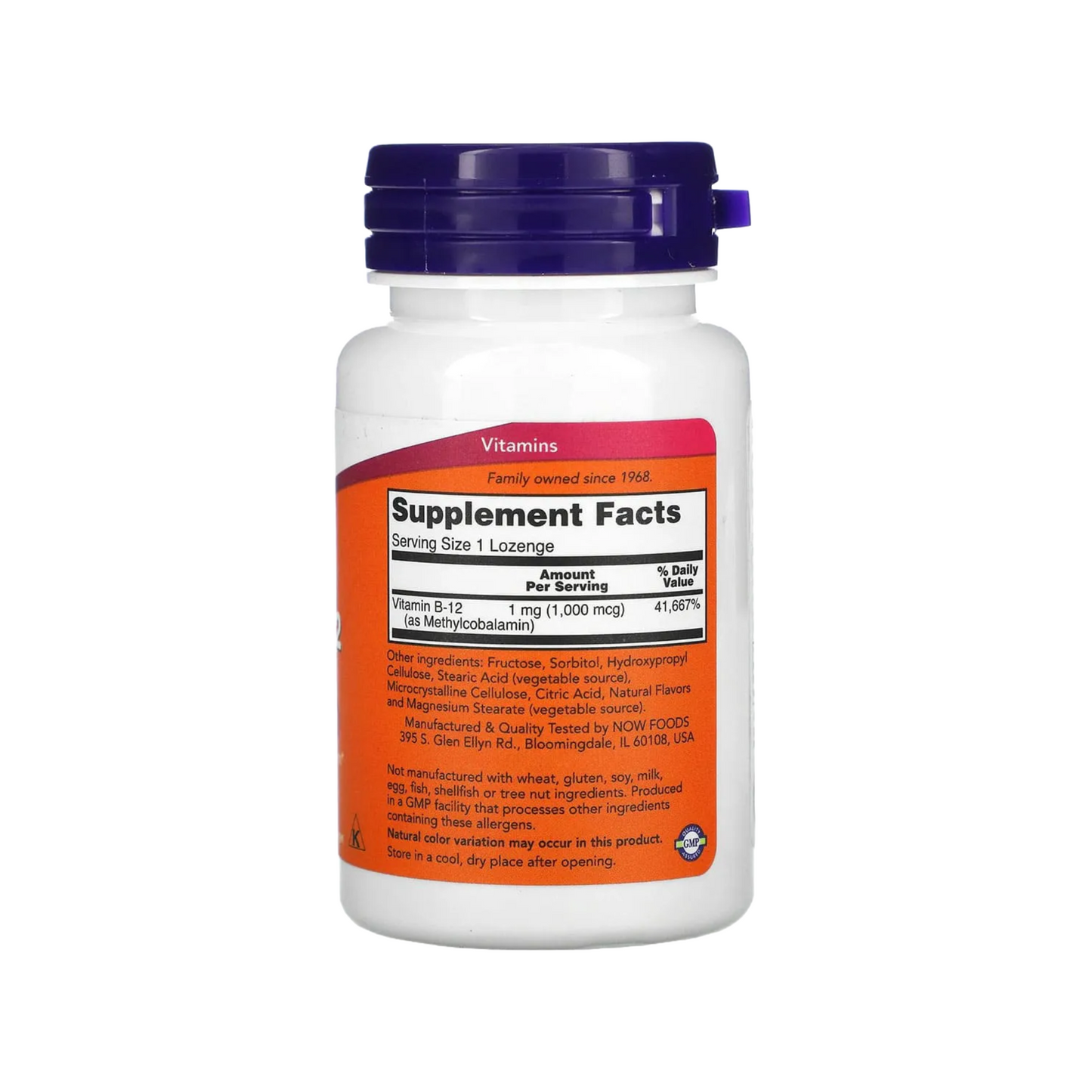 Combo NOW Foods Methyl B-12, 100 Lozenges + Healthy Origins Vitamina D3, 360 Softgels + Healthy Origins Bisglicinato de Magnésio, 120 Comprimidos