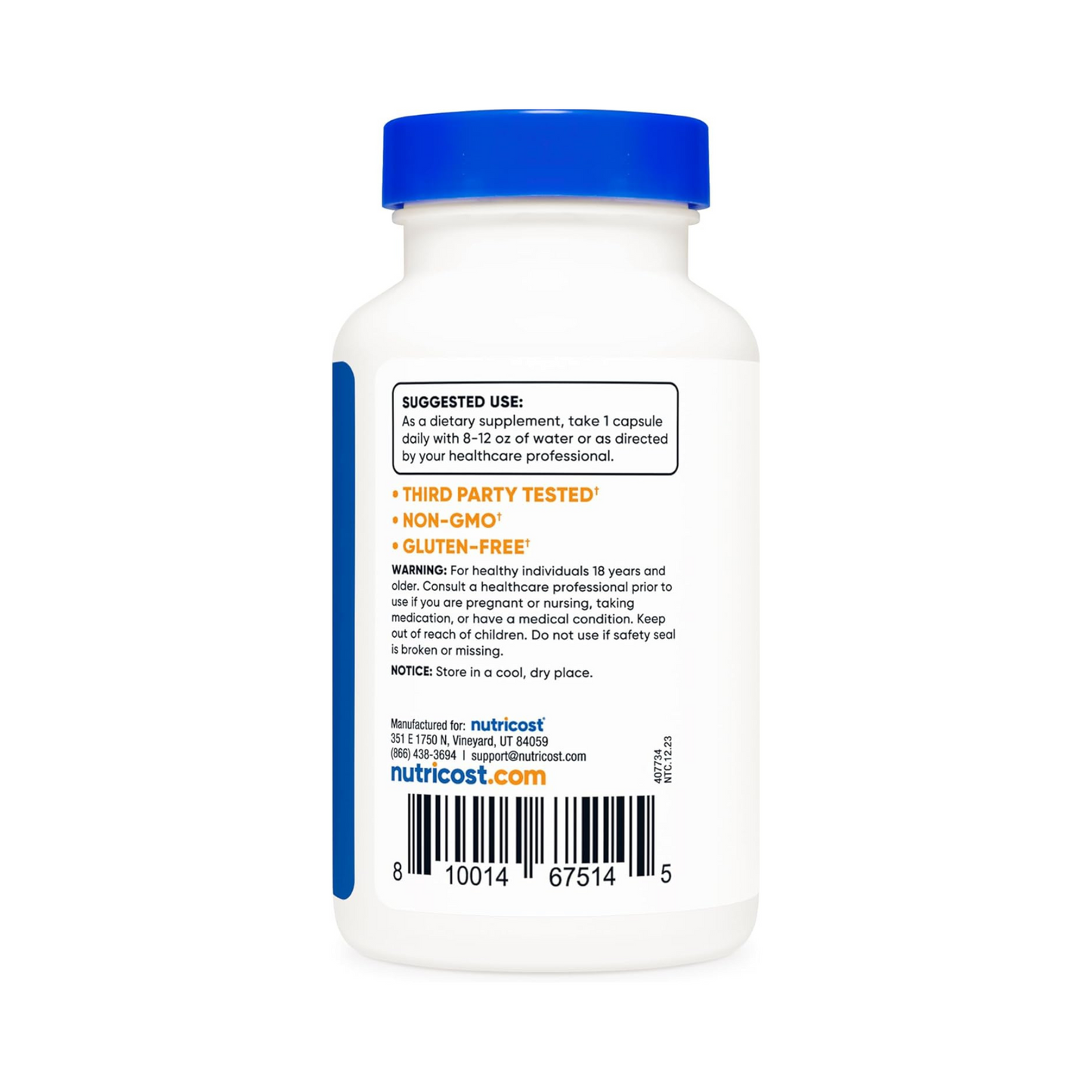 Nutricost 5-HTP 200mg, 5-Hidroxitriptofano, 120 Cápsulas Vegetarianas