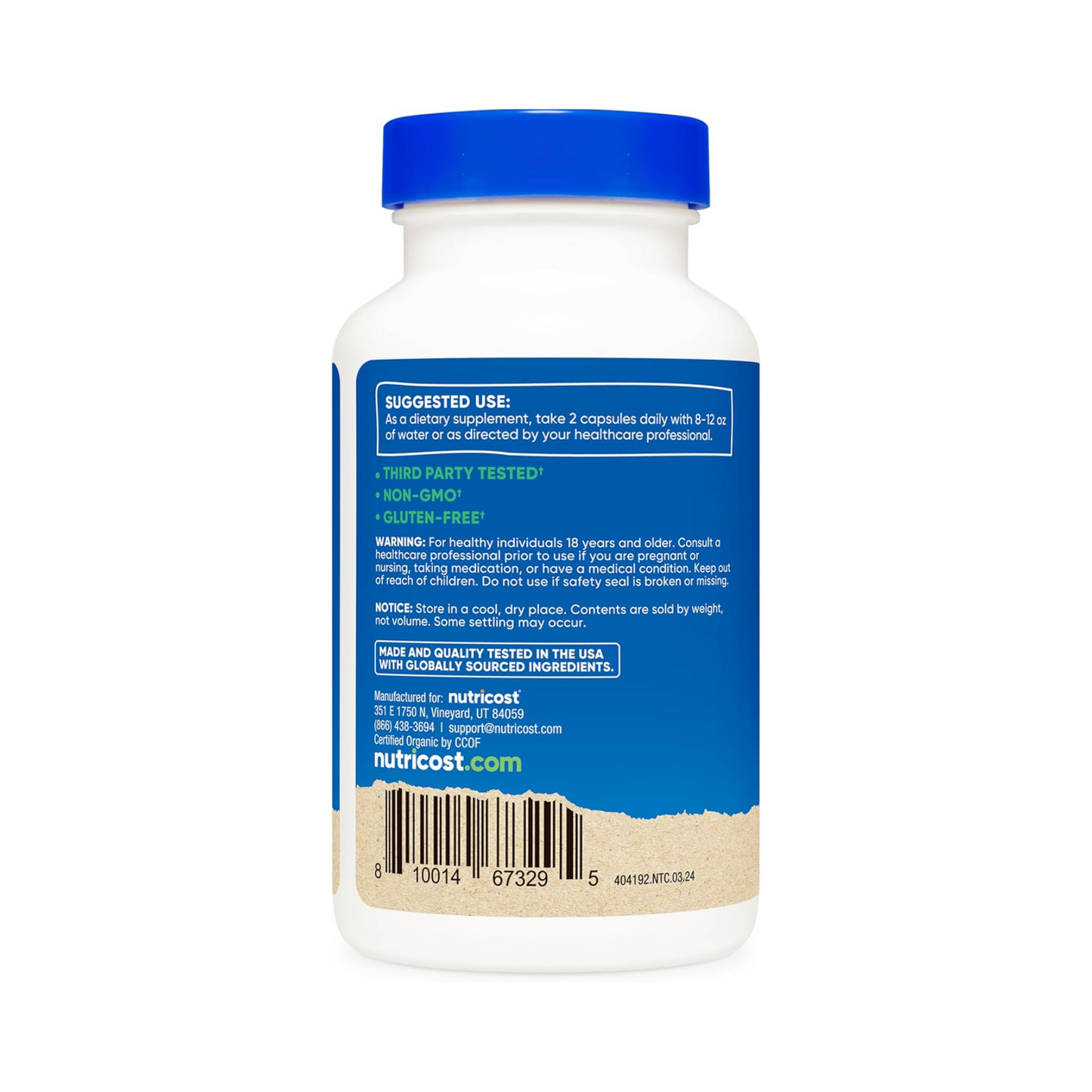 Nutricost Saw Palmetto 1000mg (Em duas capsulas), 120 Cápsulas