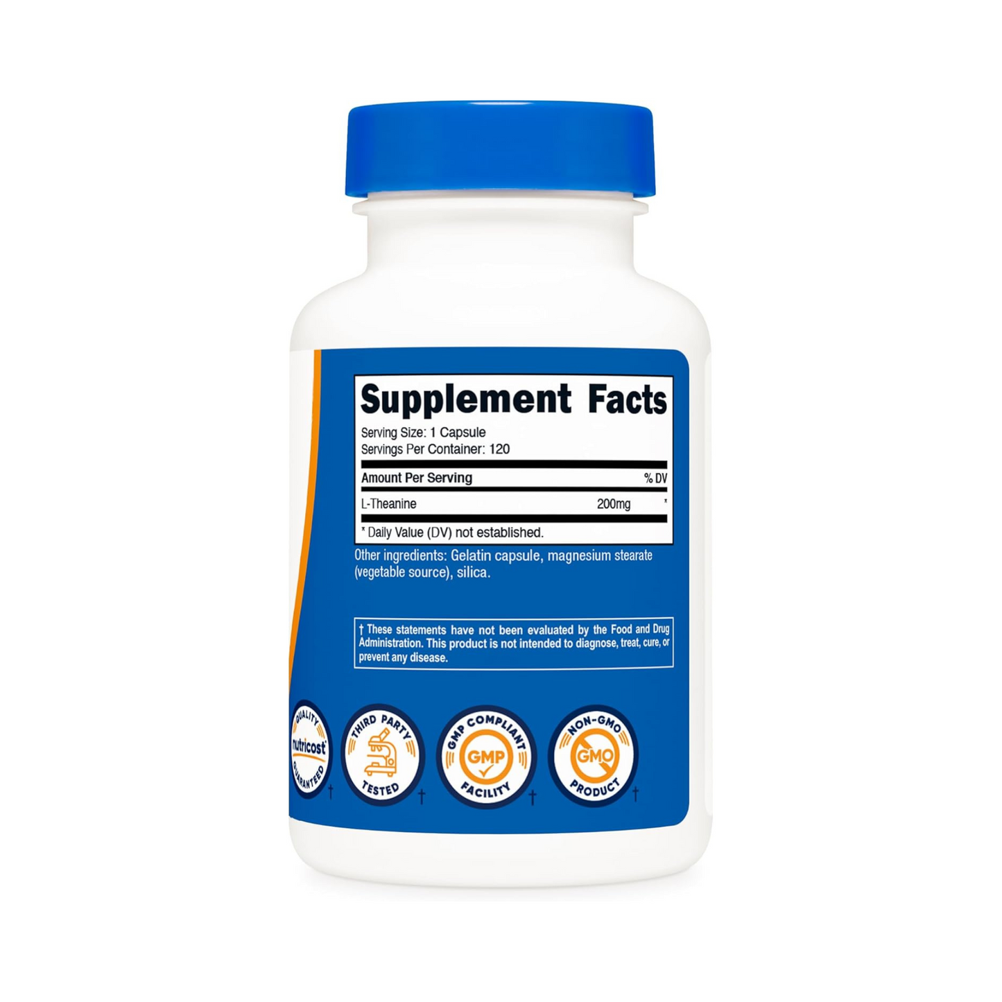 Combo 2x Nutricost L-Teanina 200 mg, 120 Cápsulas, Alta Potência, Sem Glúten e Sem OGM