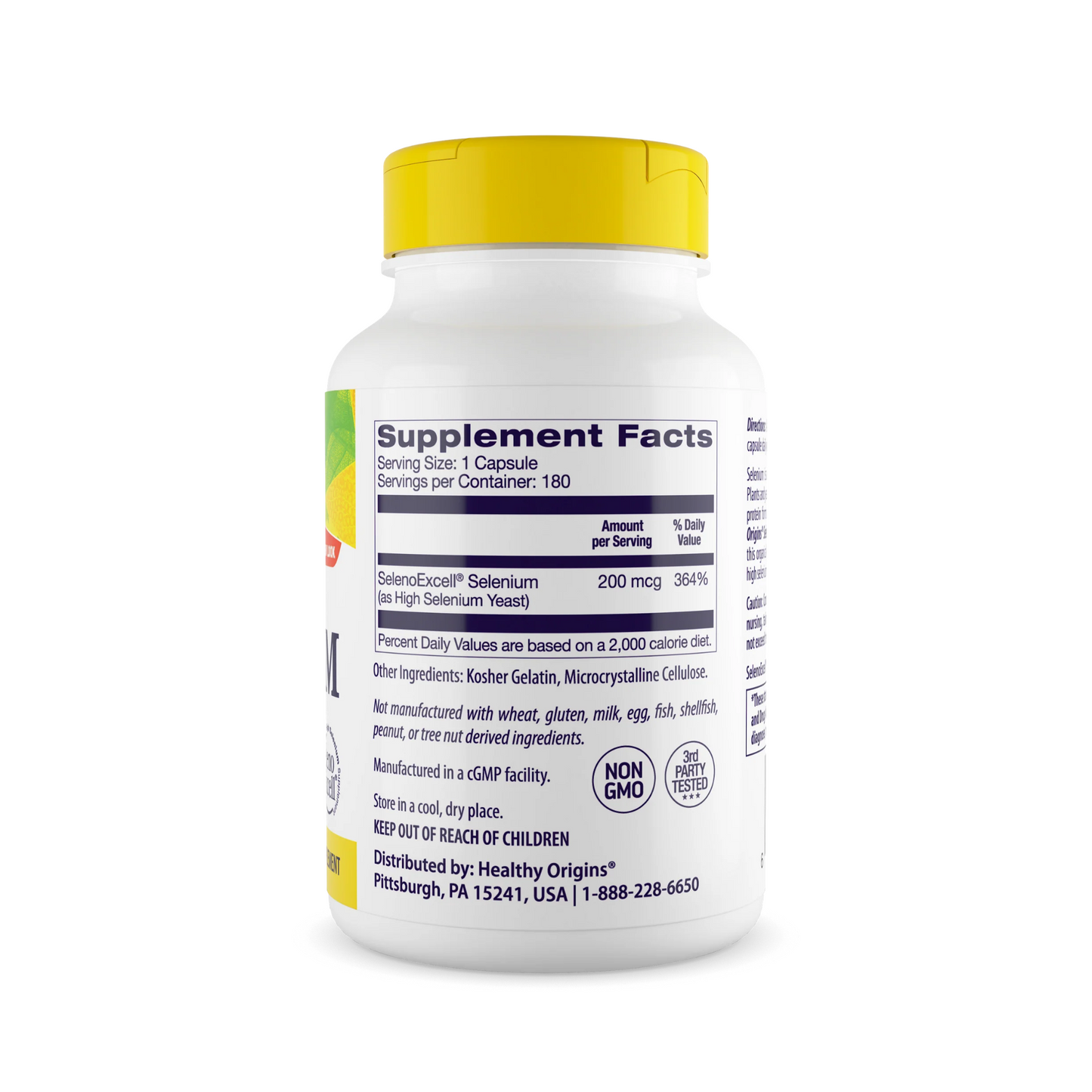 Healthy Origins Seleno Excell Selênio 200 mcg, 180 Comprimidos