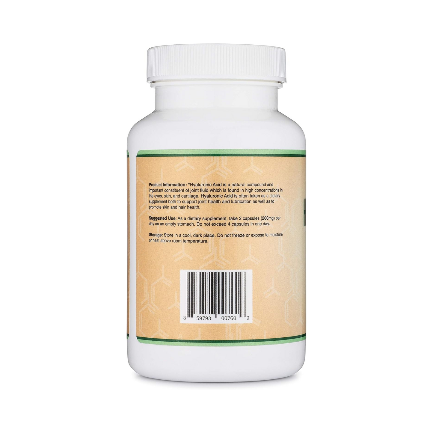 Double Wood Suplemento de Ácido Hialurônico, 200mg, 180 Cápsulas