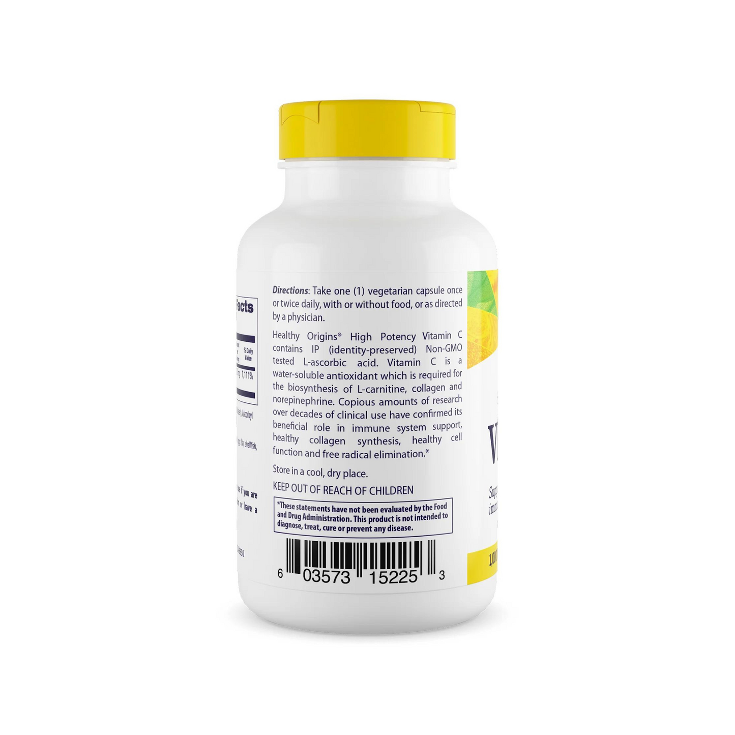 Healthy Origins Vitamina C de Alta Potência, 1000 mg, 360 Cápsulas Vegetais