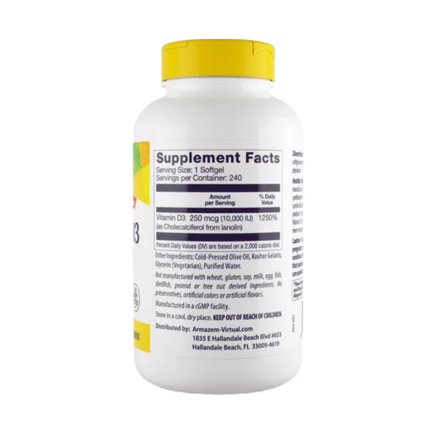 Combo Healthy Origins Vitamina D3 10000 IU, 240 Softgels + Nutricost Vitamina B12 (Metilcobalamina) 2000 mcg, 240 Cápsulas