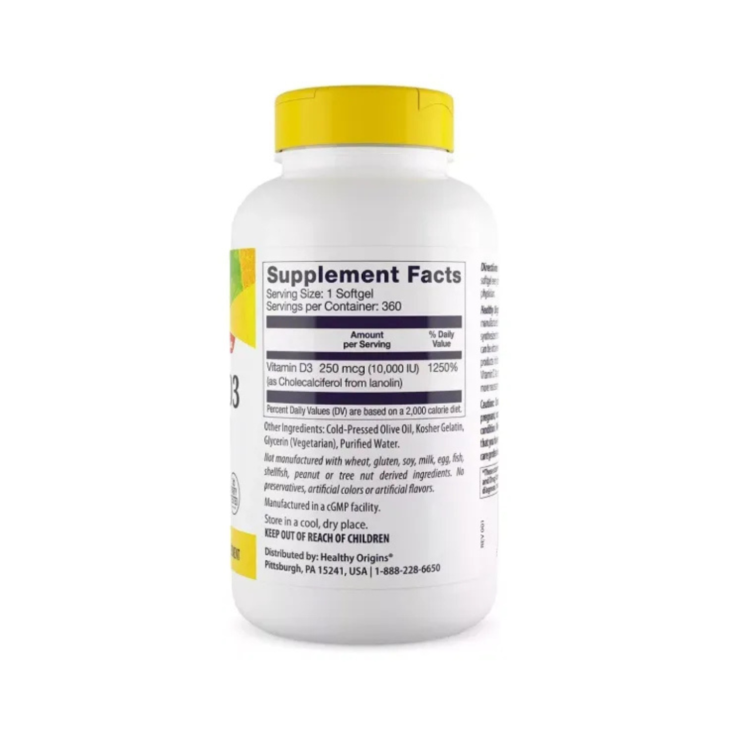 Combo 2 Healthy Origins Vitamina D3 10.000 UI, 360 Softgels + 2 Carlyle Vitamina K2 MK7 100 mcg, 150 Softgels