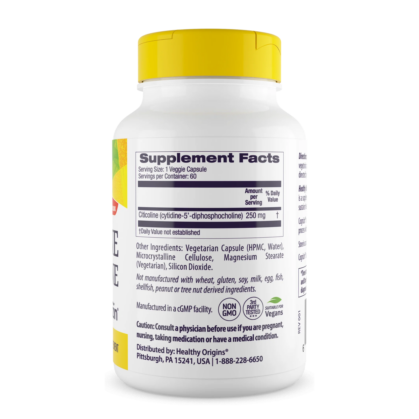 Healthy Origins, Cognizin (Citicoline), 250 mg, 60 Vcaps