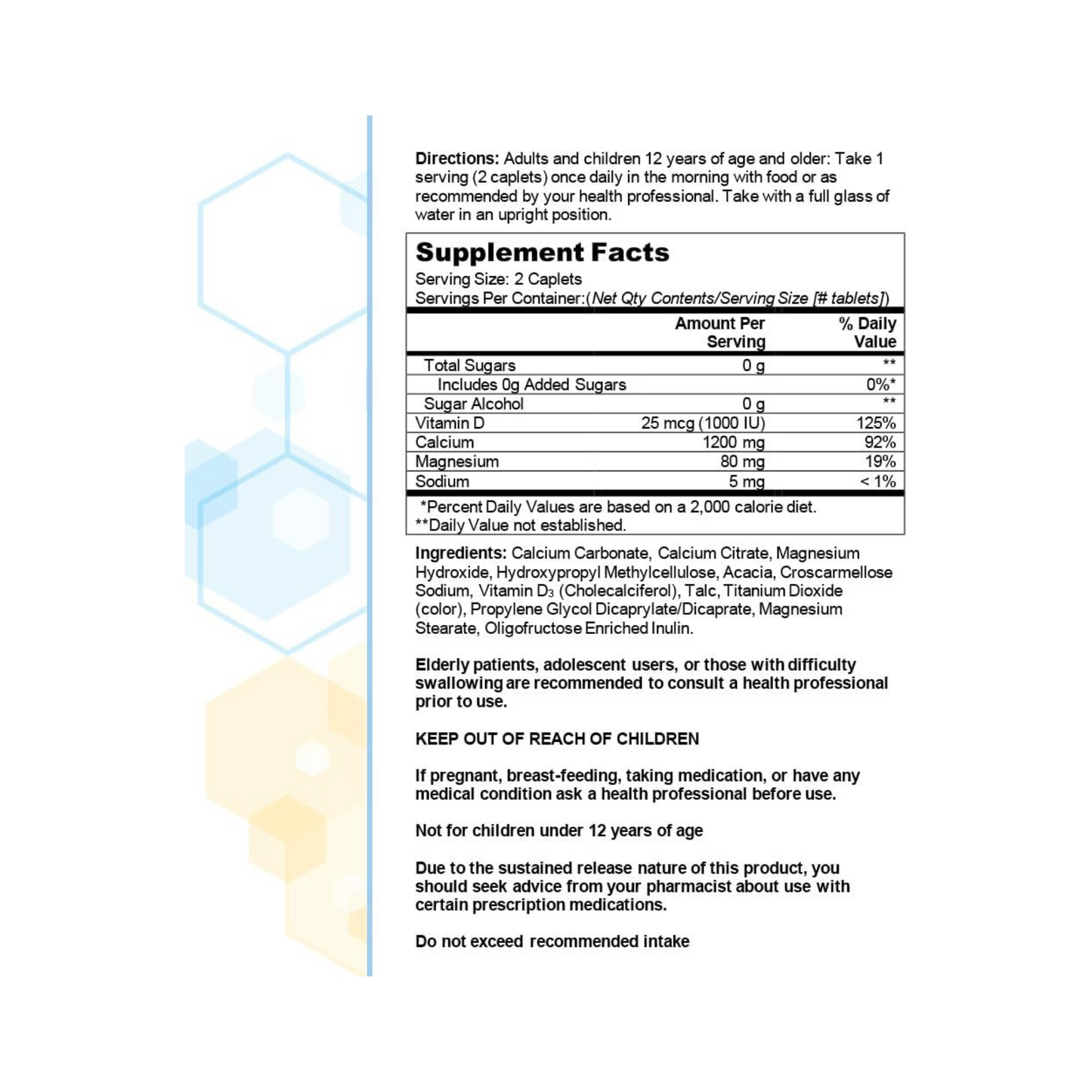 Citracal Calcium + D3 Slow Release - 1200mg, 185 Cápsulas