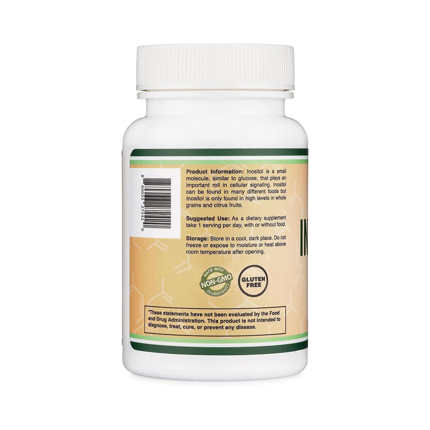 Double Wood Myo Inositol 1000 mg em duas porçōes 60 Cápsulas