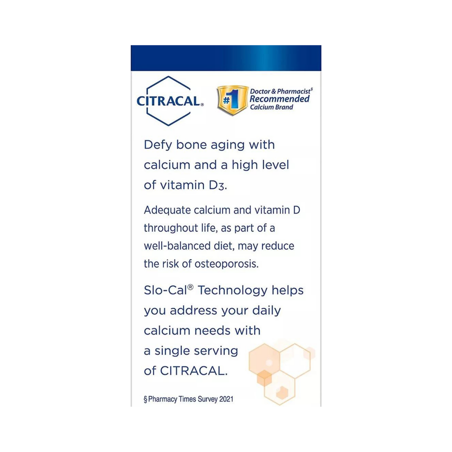 Citracal Calcium + D3 Slow Release - 1200mg, 80 Cápsulas