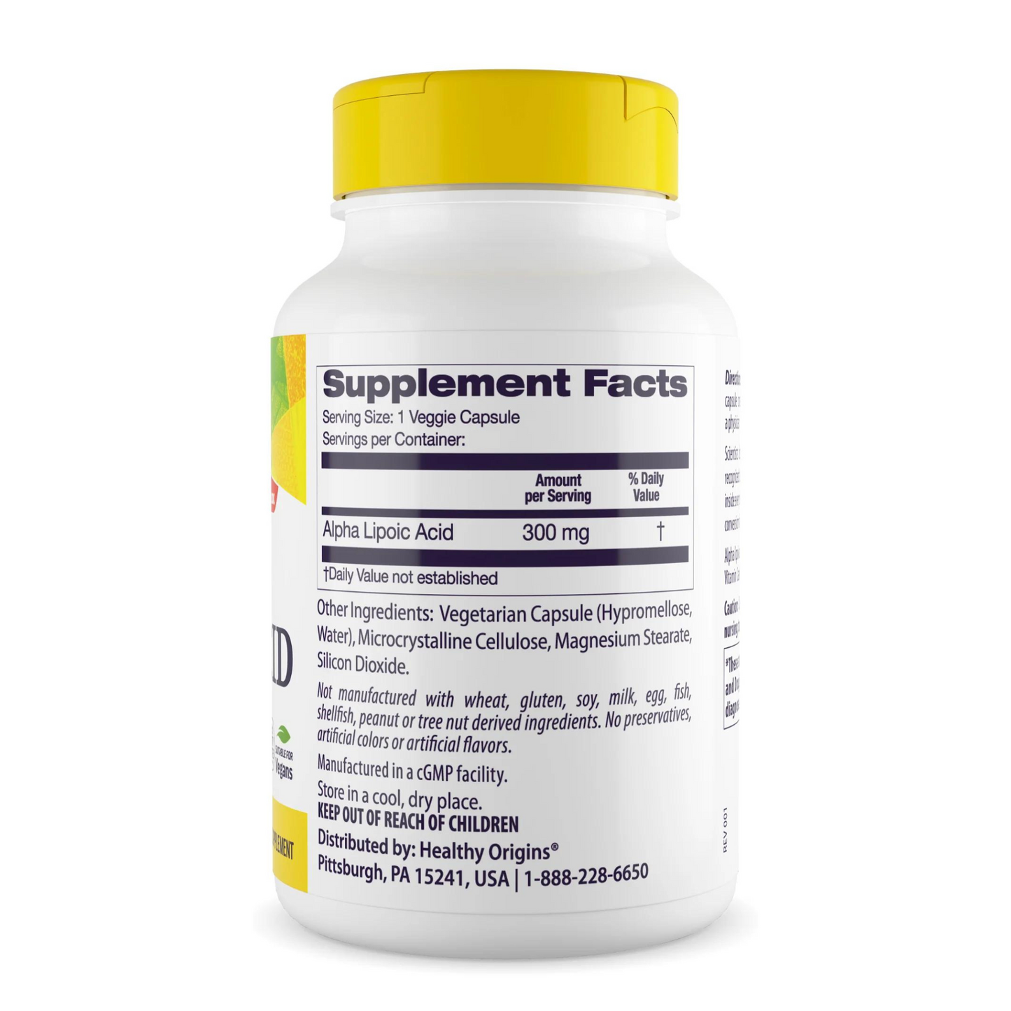 Healthy Origins Ácido Alfa Lipóico 300 mg, 150 Cápsulas