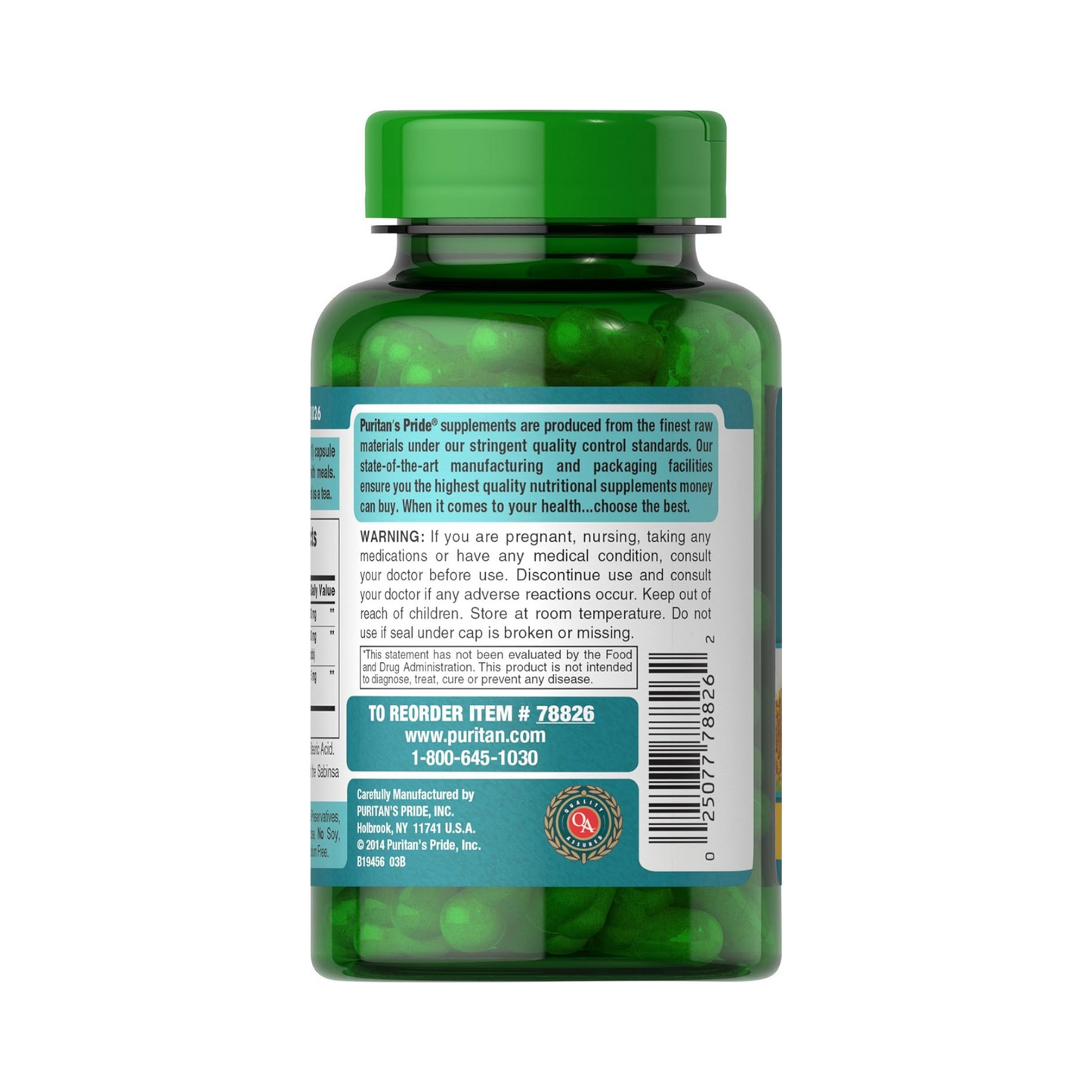 Puritan's Pride Curcumina de Açafrão, 1000 mg, 60 Cápsulas