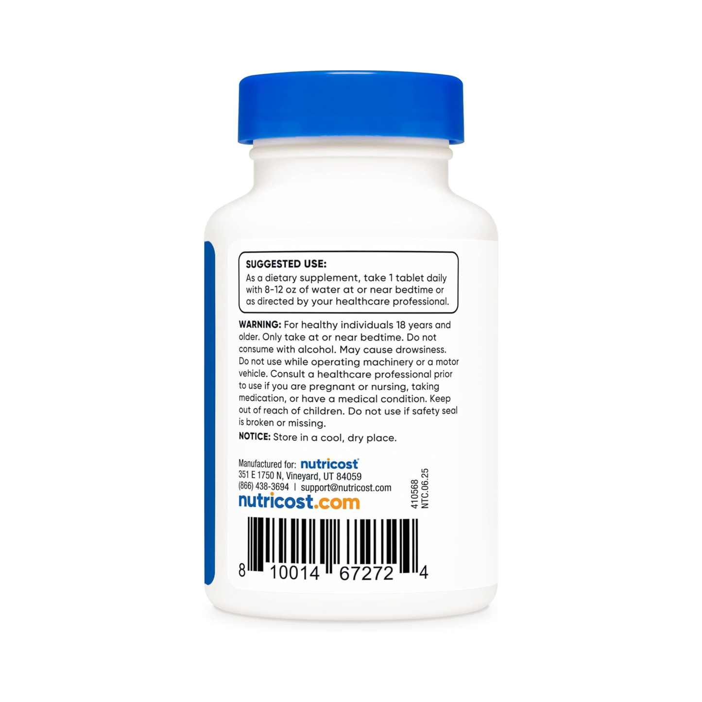 Combo 2x Nutricost Melatonina 5 mg, (5 mg por Dose), 240 Comprimidos