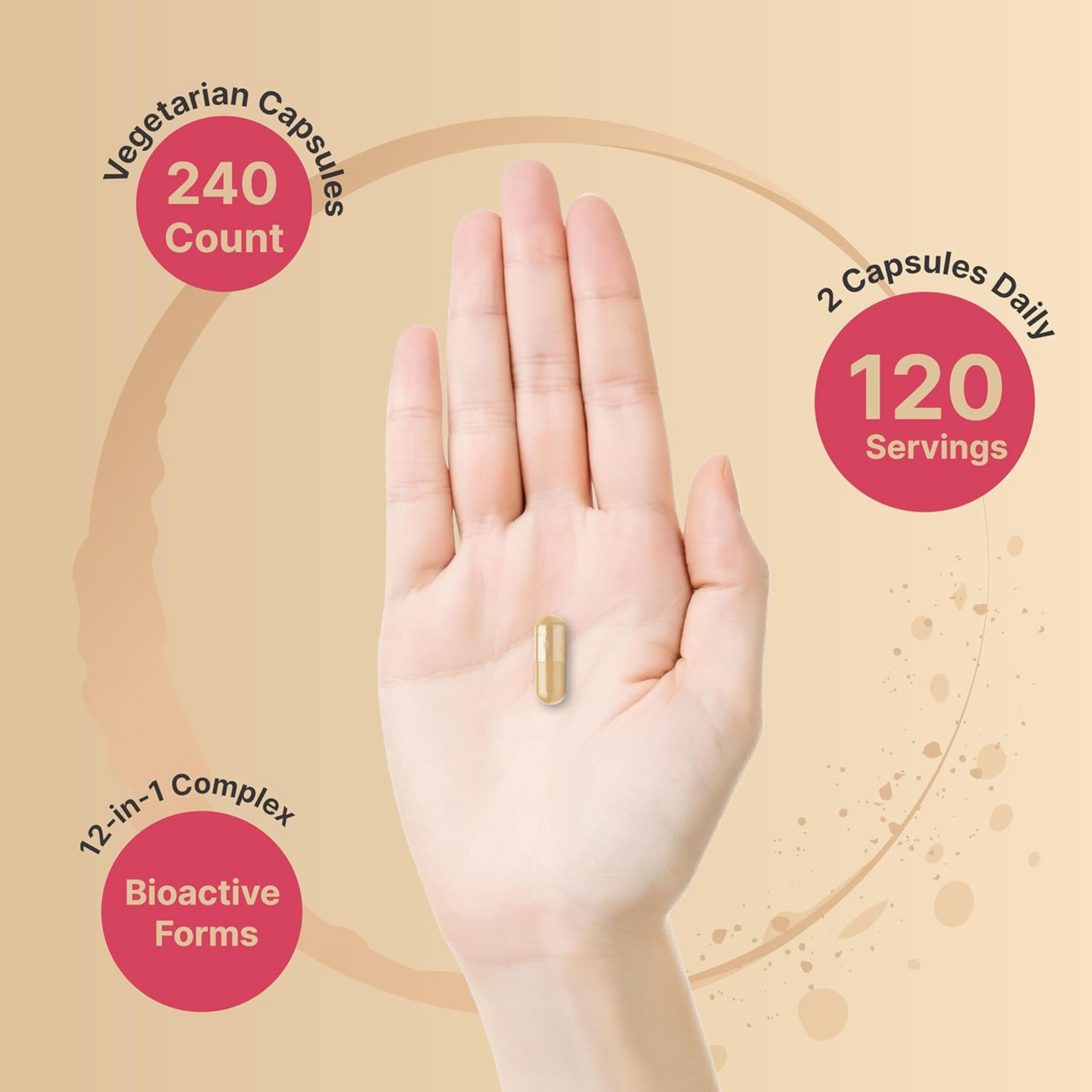 Combo 2 NatureBell, Complexo de vitamina B para mulheres, 240 cápsulas vegetais