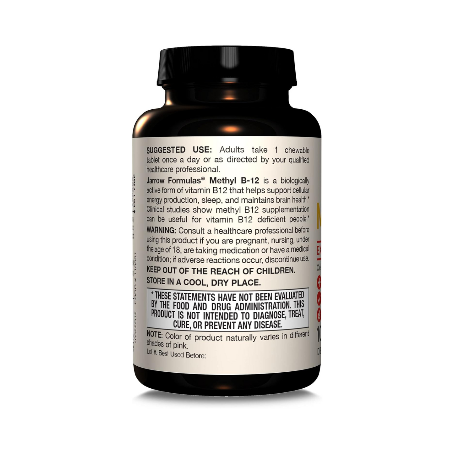 Combo Jarrow B12 Metilada 1000 mcg, 100 Comprimidos + Healthy Origins Metilfolato 800 mcg, 120 Cápsulas