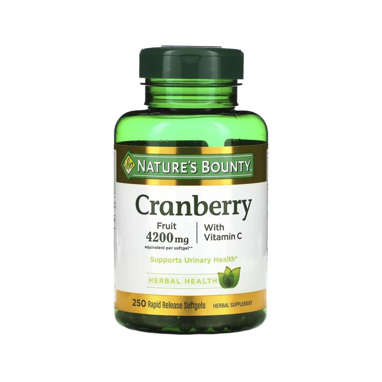 Combo Healthy Origins Vitamina D3 10000 IU, 240 Softgels + Nature's Bounty Cranberry com Vitamina C, 250 Cápsulas Softgel
