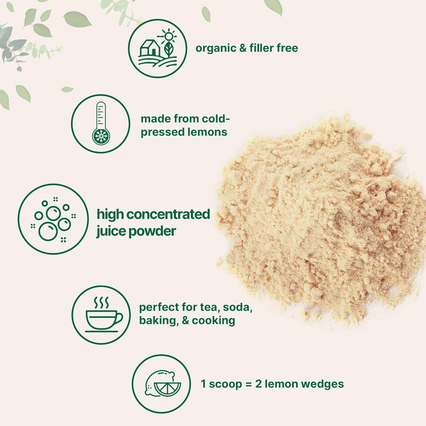 Micro Ingredients Pó de Suco de Limão Orgânico, 284 g, 100% Natural, Sem Açúcar e Aditivos