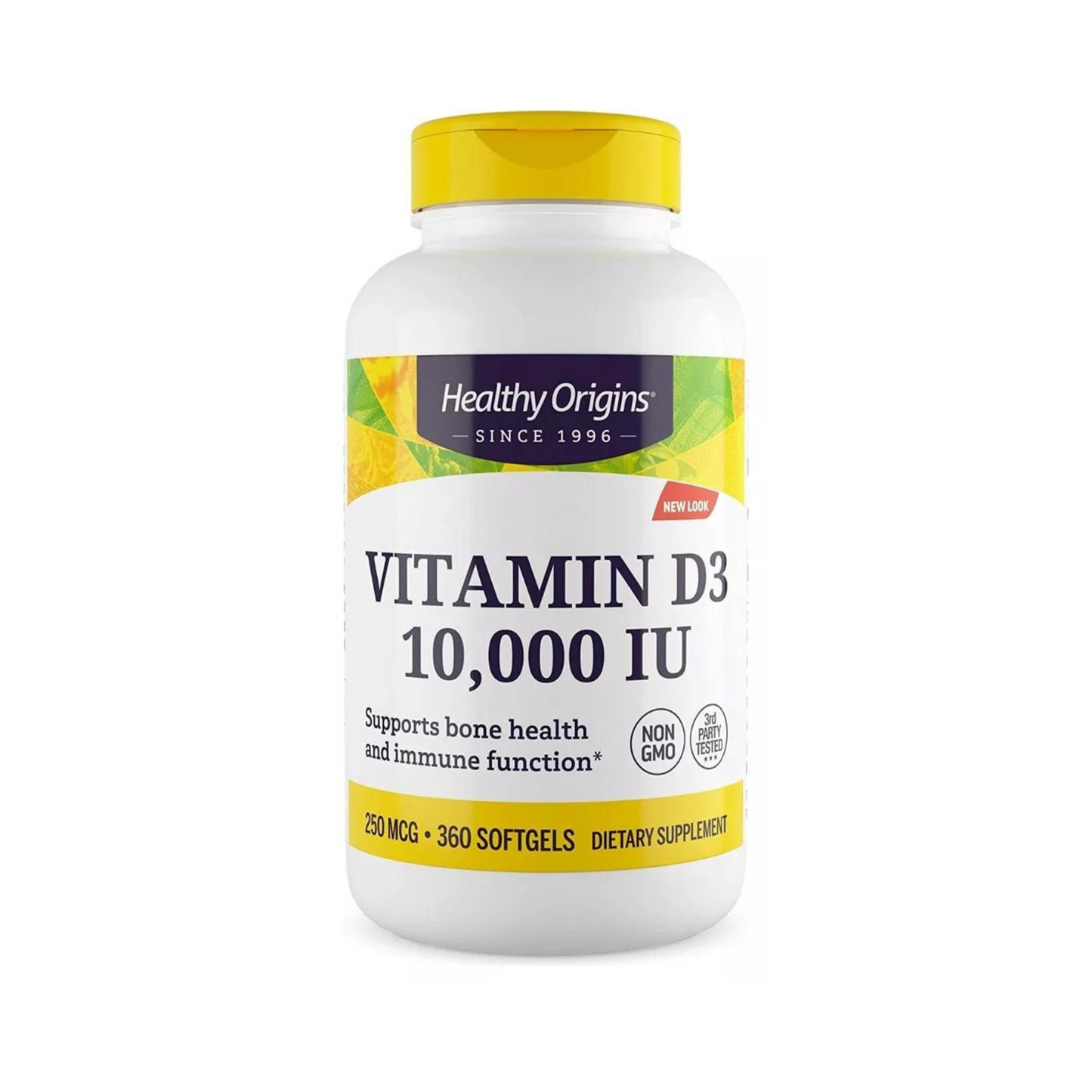 Combo NOW Magnesium Malate 1000 mg, 180 Tabletes + Healthy Origins Vitamina D3 10000 IU, 360 Softgels