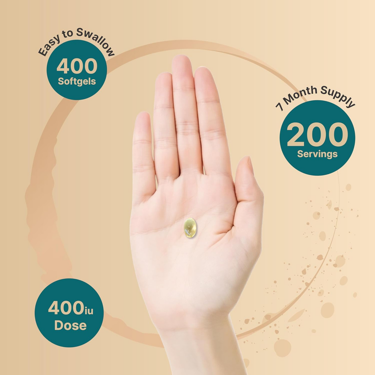 NatureBell Óleo de Vitamina E Softgels 400 IU 400 Cápsulas