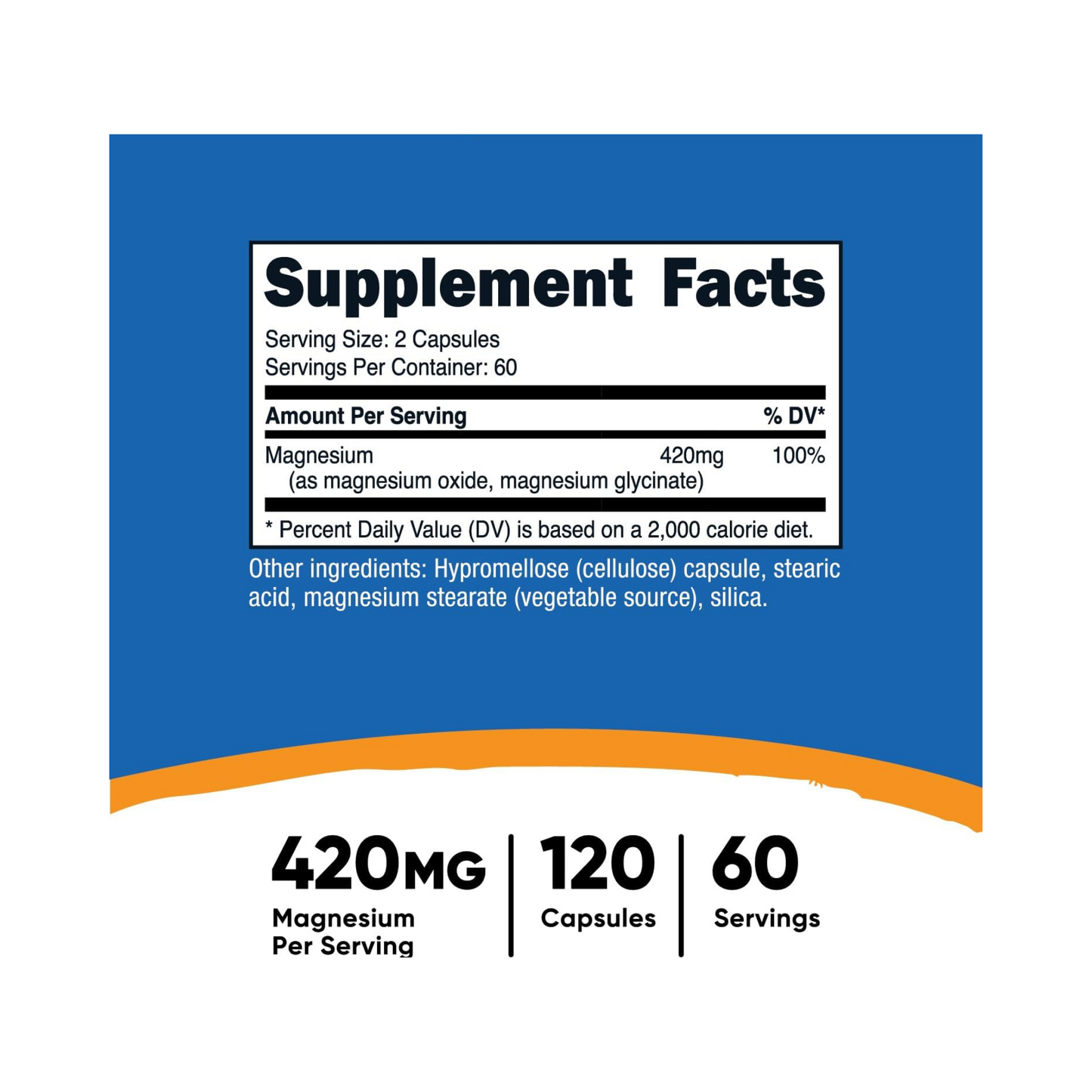 Nutricost Magnesium+ Extra Strength 420 mg 120 Cápsulas
