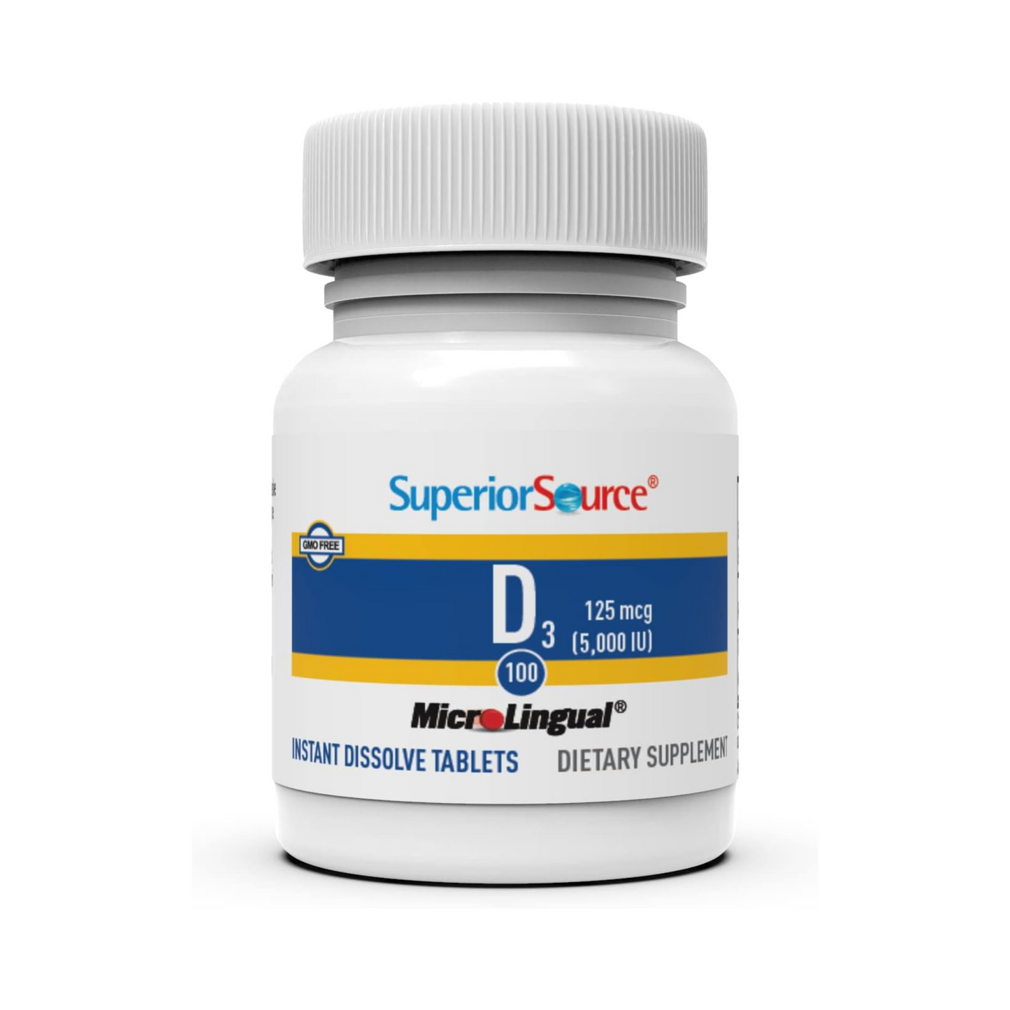 Superior Source, Vitamina D3 Extra Forte, 125 mcg, 5000 UI, 100 Comprimidos