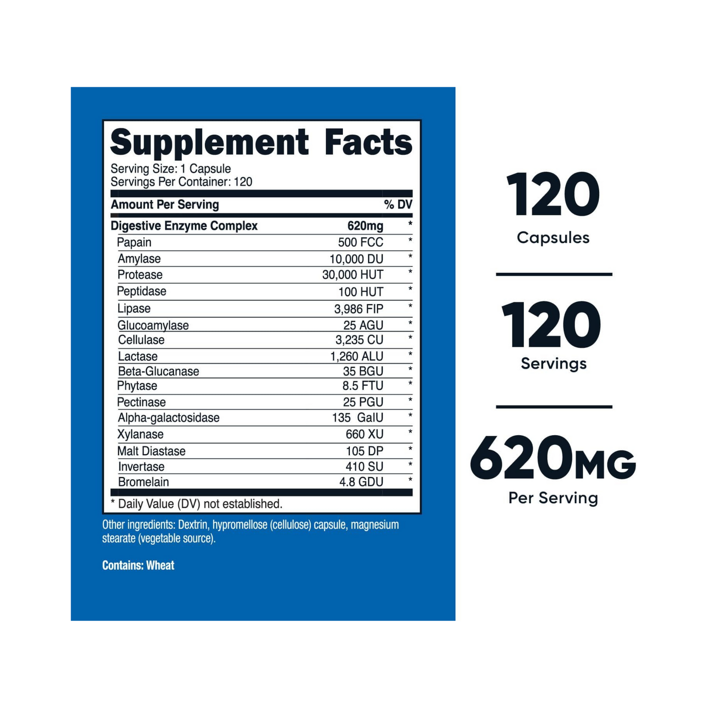 Nutricost Digestive Enzymes 620 mg 120 Cápsulas