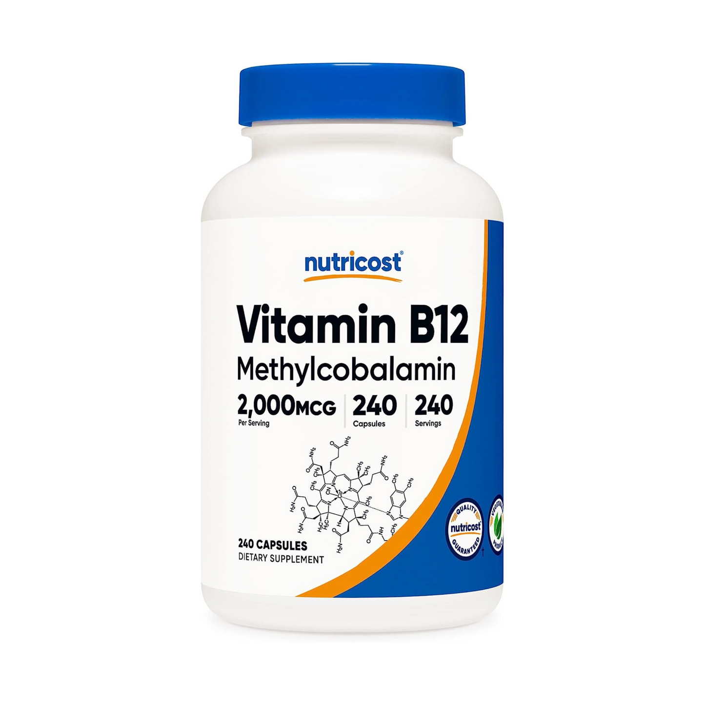 Combo Healthy Origins Vitamina D3 10000 IU, 240 Softgels + Nutricost Vitamina B12 (Metilcobalamina) 2000 mcg, 240 Cápsulas