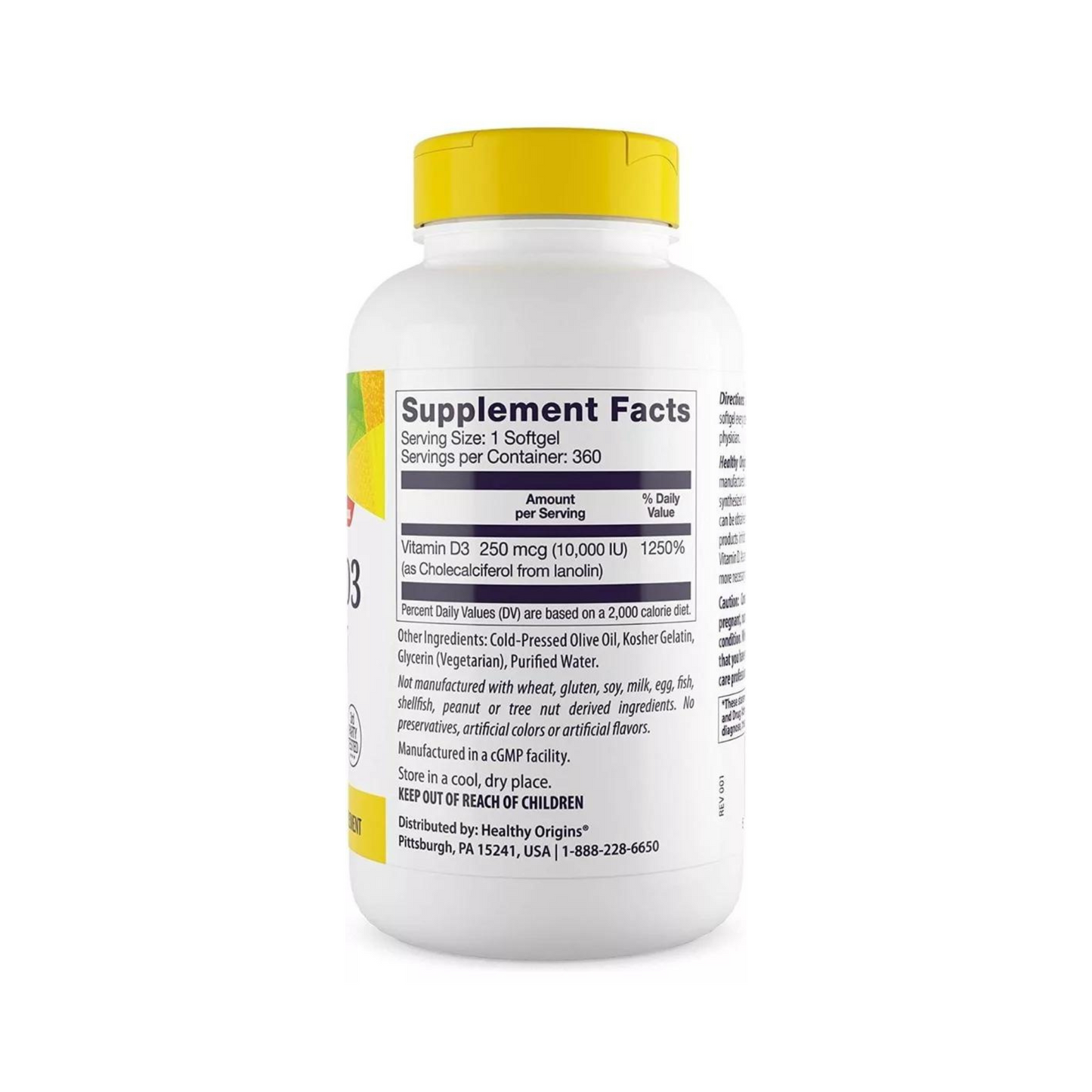 Combo NOW Magnesium Malate 1000 mg, 180 Tabletes + Healthy Origins Vitamina D3 10000 IU, 360 Softgels
