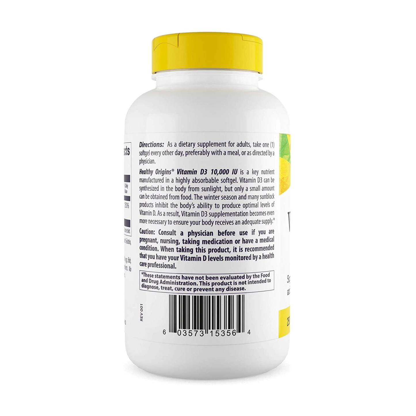 Combo 1 Healthy Origins, D3, 10000IU, 360 Softgels + 1 Healthy Origins Probiótico  30 Bilhões UFC  150 Cápsulas