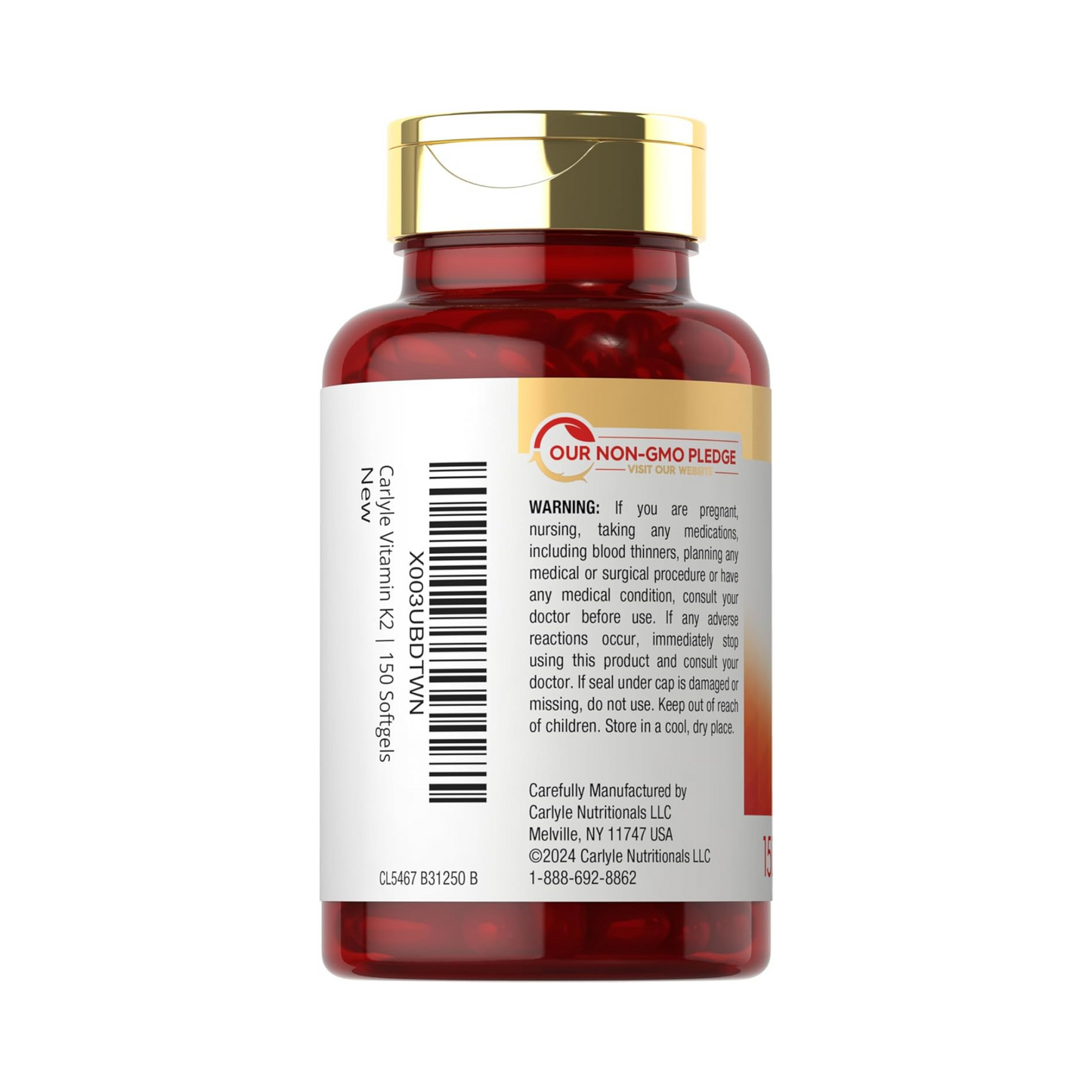 Combo Carlyle Vitamina D3 10.000 UI, 400 Cápsulas Softgel + Vitamina K2 MK-7 100 mcg, 150 Cápsulas Softgel