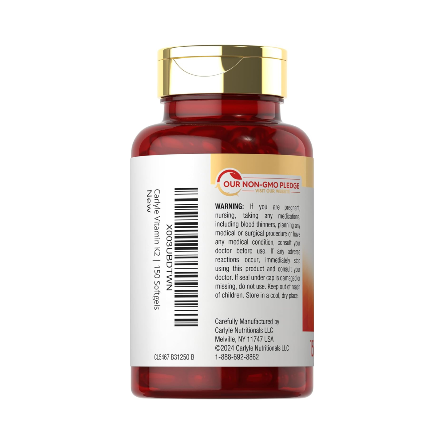 Combo 2 Healthy Origins Vitamina D3 10.000 UI, 360 Softgels + 2 Carlyle Vitamina K2 MK7 100 mcg, 150 Softgels