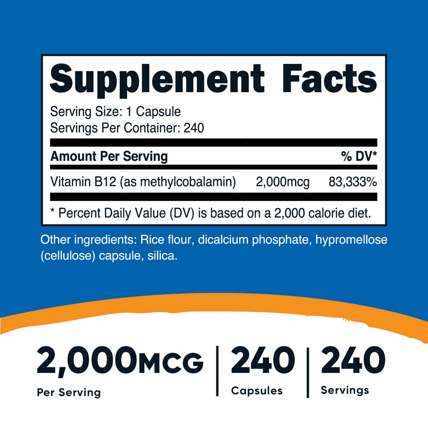 Combo Healthy Origins Vitamina D3 10000 IU, 240 Softgels + Nutricost Vitamina B12 (Metilcobalamina) 2000 mcg, 240 Cápsulas