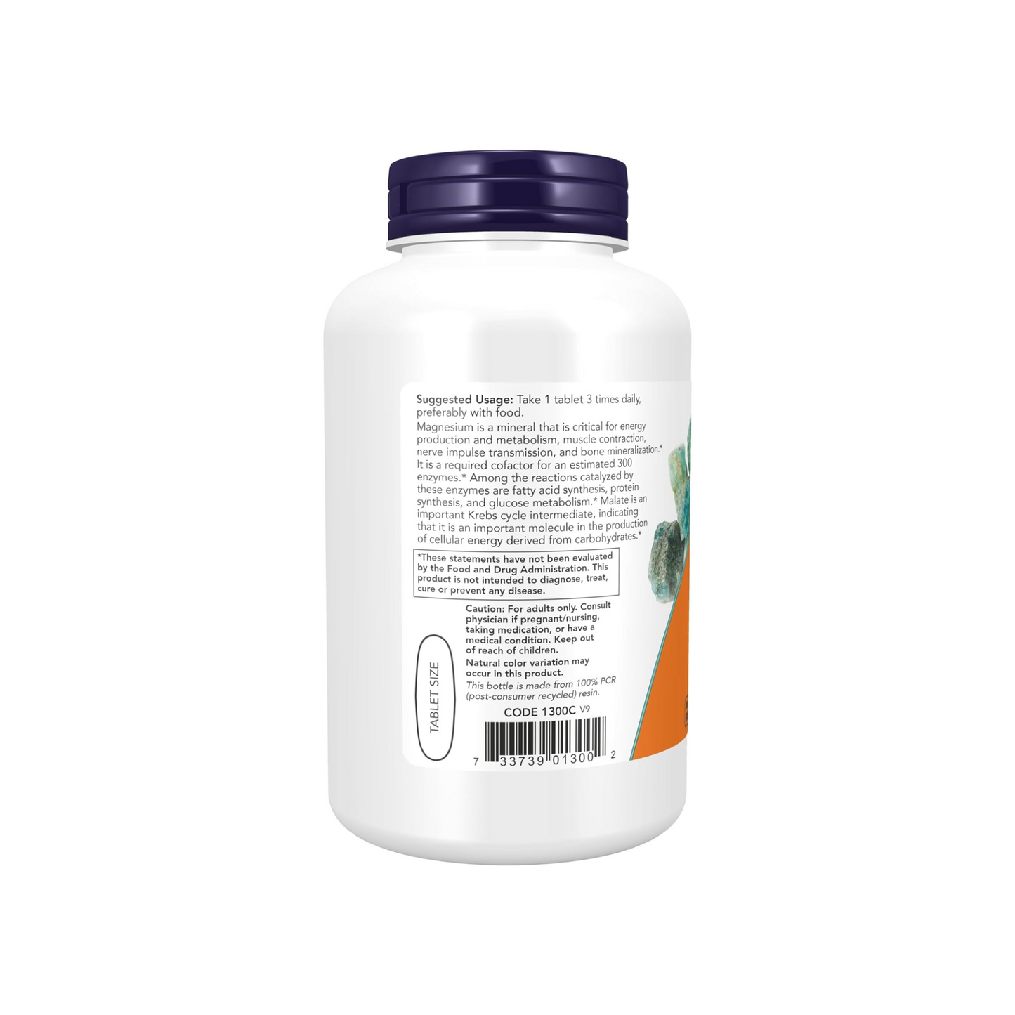NOW Foods, Magnésio Malato, 1000 mg, 180 Comprimidos