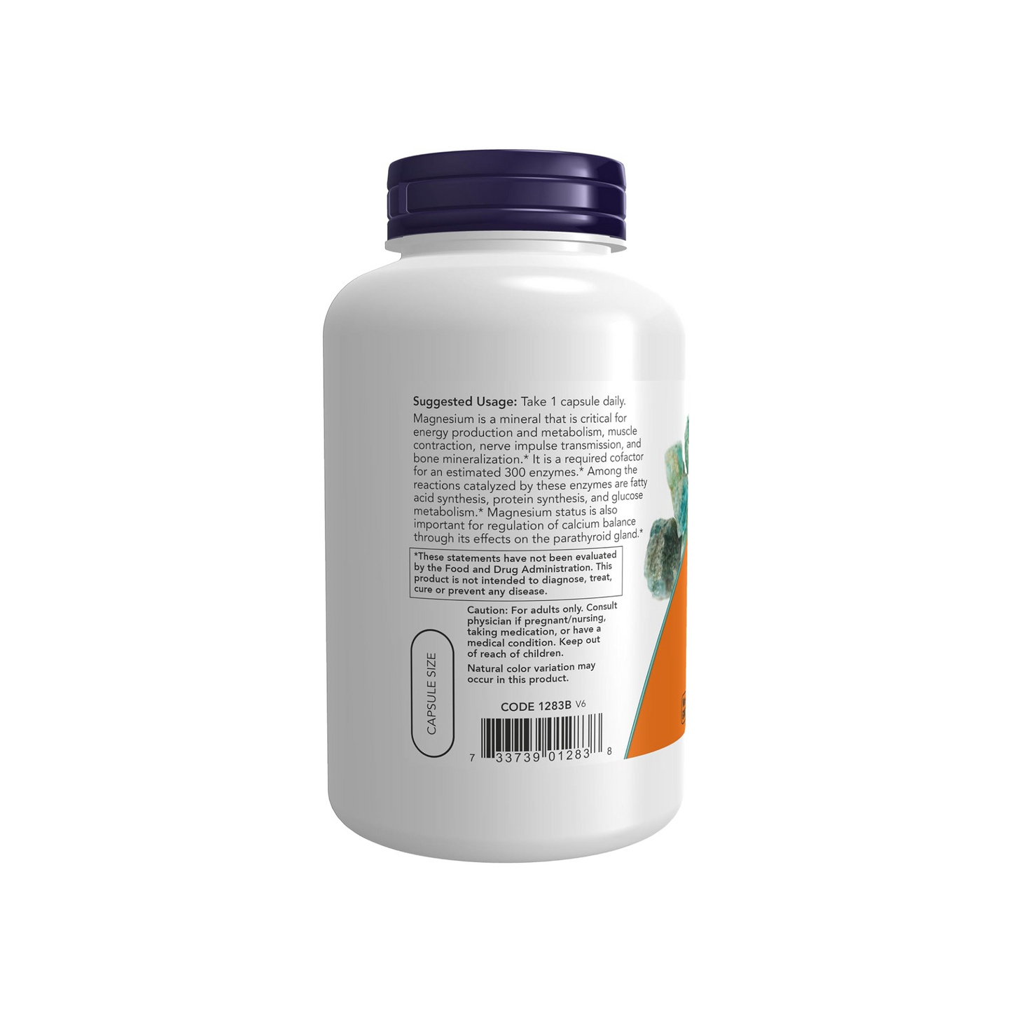 NOW Foods, Cápsulas de Magnésio, 400 mg, 180 Cápsulas Vegetais