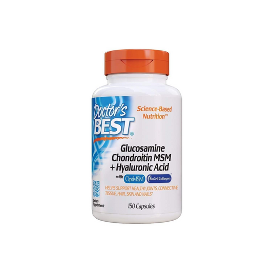 Doctors Best Glucosamine Chondroitin MSM + Hyaluronic Acid, 150 Capsulas