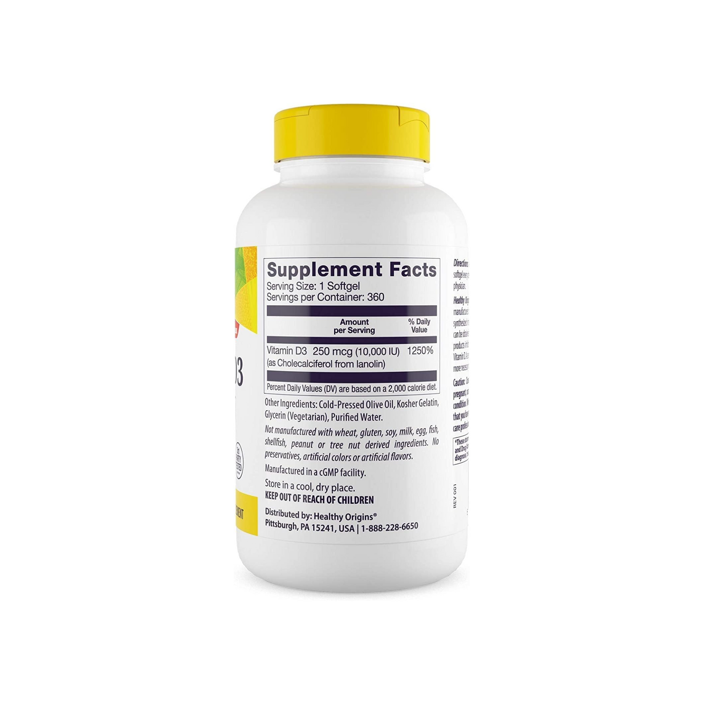 Combo 1 Healthy Origins, Vitamina D3, 10000 UI 360 Softgels & 1 Healthy Origins, Vitamina K2 MK7 100 MCG, 180 360 Softgels & 1 Jarrow Formulas, Metil B-12, Limão, 1.000 mcg, 100 Pastilhas Mastigáveis