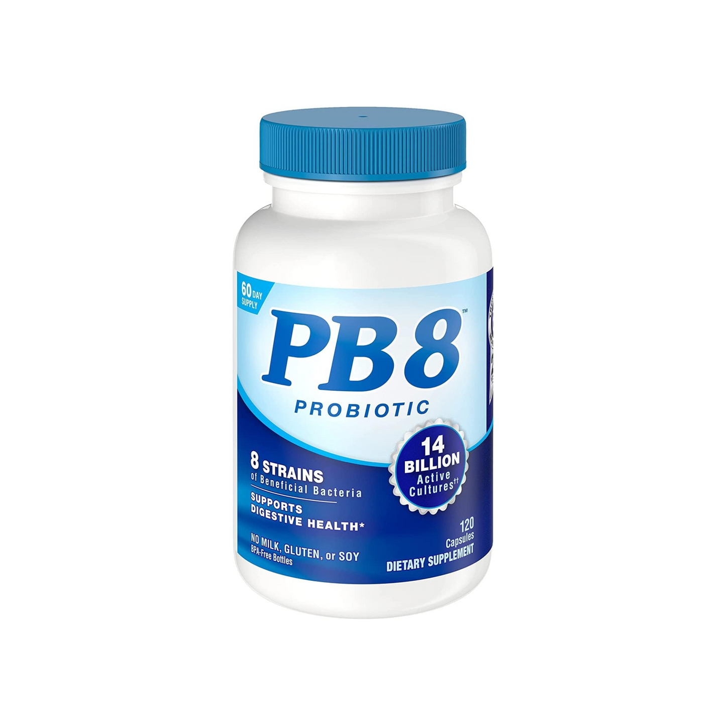 Nutrition Now, PB 8, Probiótico, 14 Bilhões, 120 Cápsulas (7 Bilhões por Cápsula)