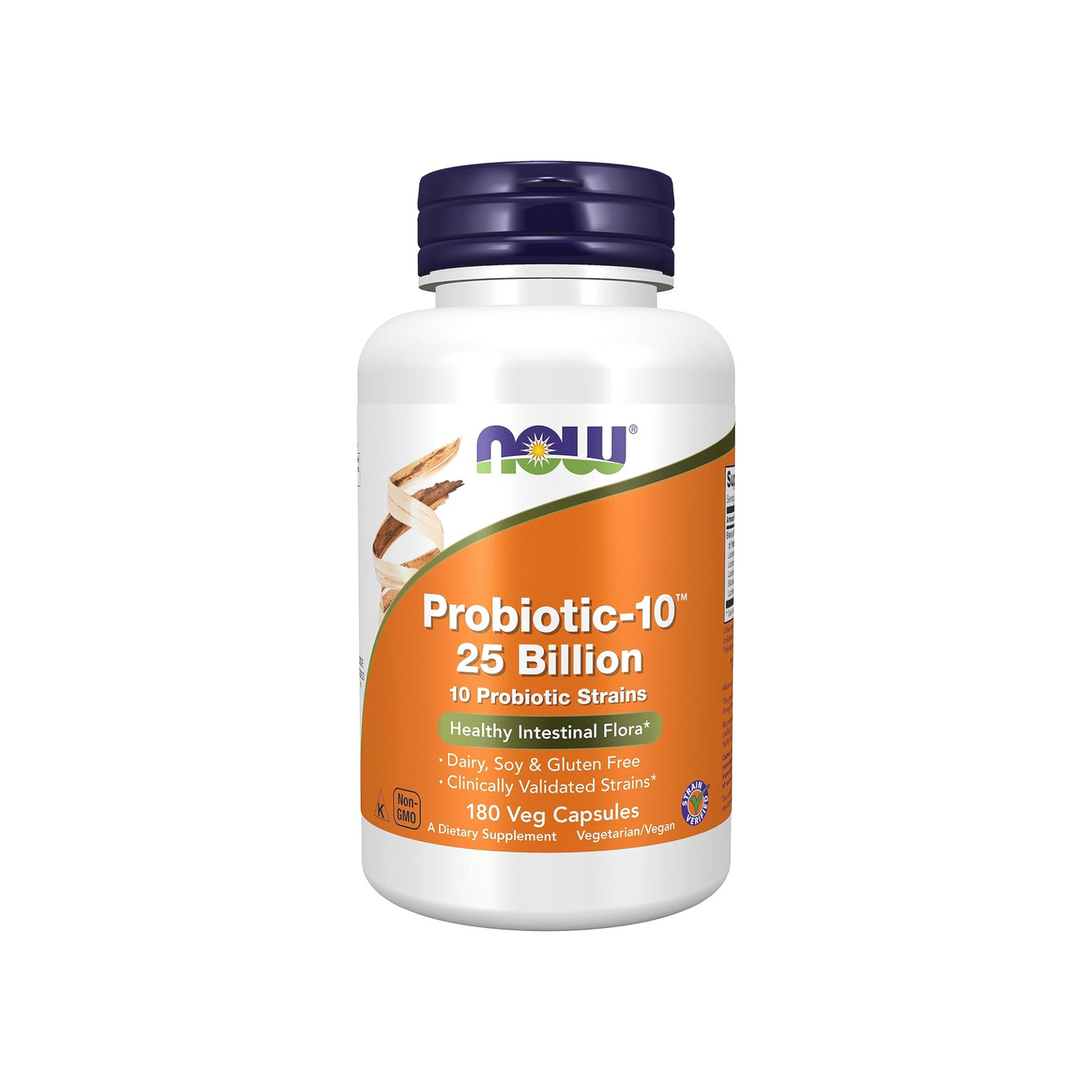 NOW Foods, Probiótico-10, 25 Bilhões, 50 Cápsulas Vegetais