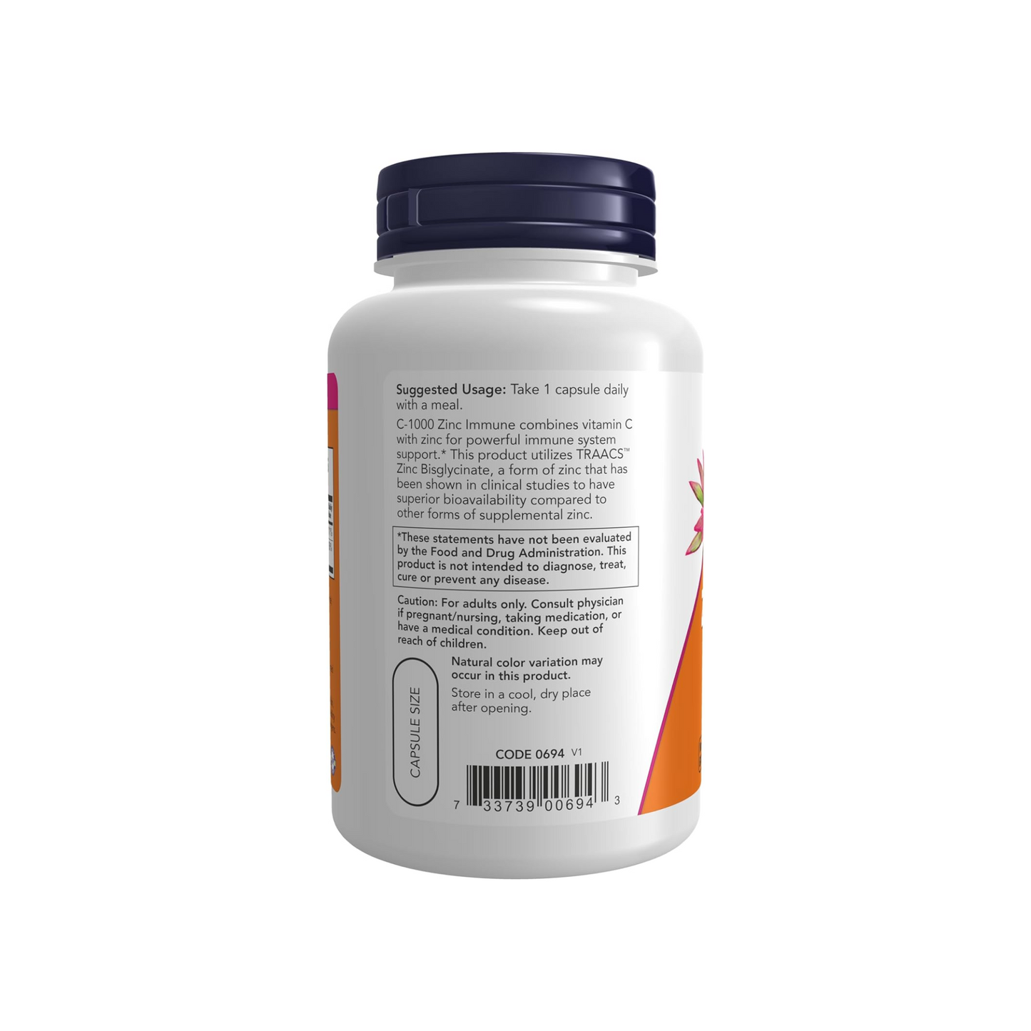 Combo Healthy Origins Vitamina D3 10000 IU, 360 Softgels + Now C-1000 Zinc Immune, Vitamina C 1000 mg e Zinco 15 mg, 90 Cápsulas Vegetais