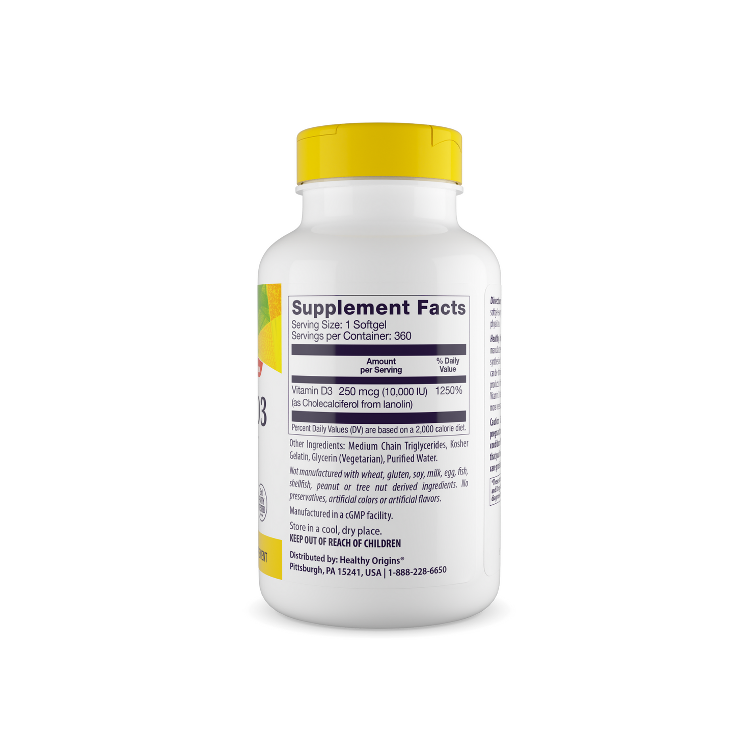 Combo Healthy Origins Vitamina D3 10000 IU, 360 Softgels + Healthy Origins Vitamina K2 MK7 100 mcg, 180 Softgels + Jarrow Formulas Methyl B-12 Limão 1000 mcg, 100 Pastilhas Mastigáveis