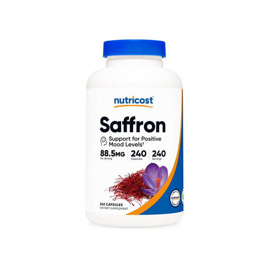 Nutricost, saffron (açafrão, crocus sativos), 88.5 mg, 240 capsules
