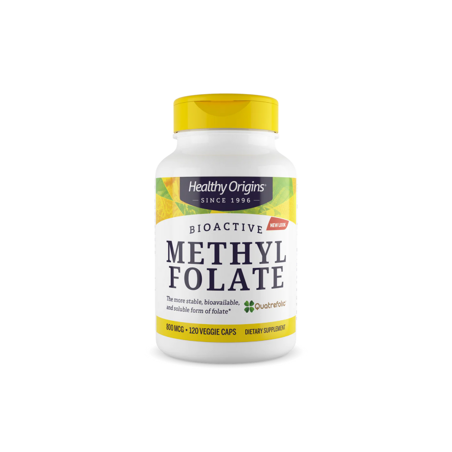 Healthy Origins Metil Folato (Quatrefolic) 800 mcg, 120 Cápsulas Vegetais